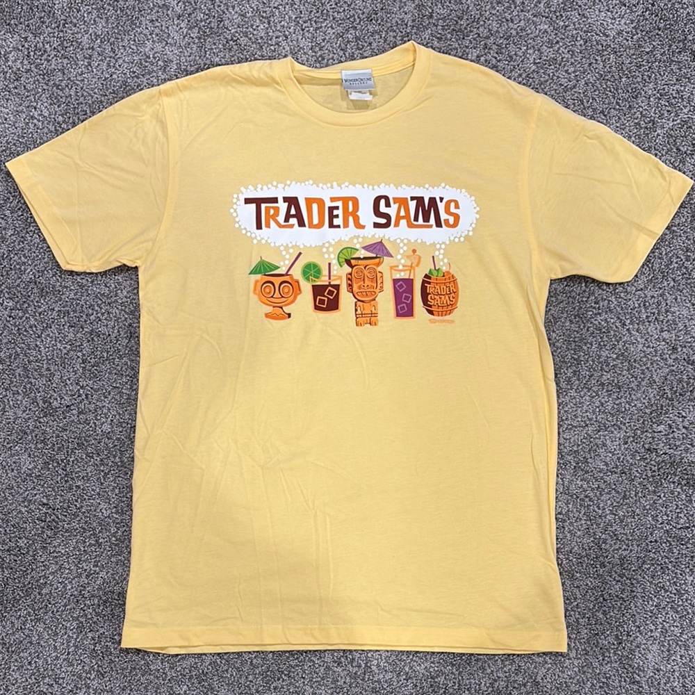 Trader Sam's Shag Yellow Graphic T-Shirt